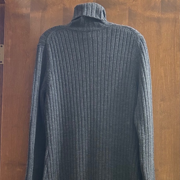 DKNY CITY  Maxi Gray Ribbed Knit Turtleneck  Dress, Size XL - Picture 4 of 16